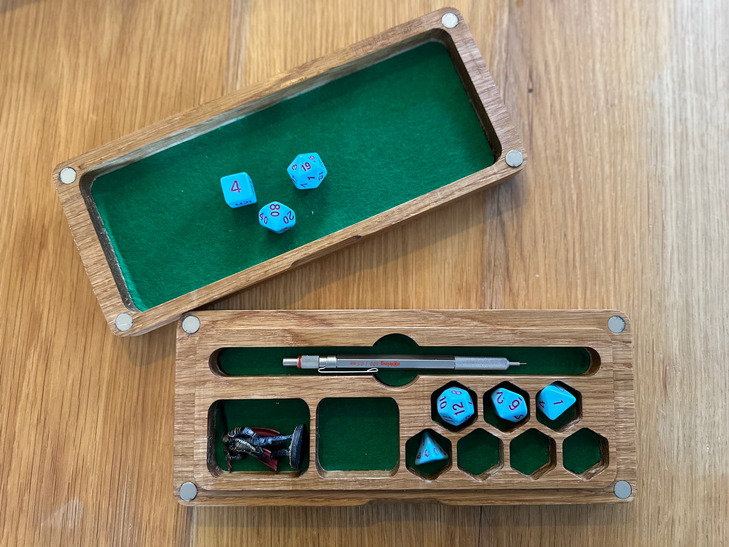 Dice bos, rektangular, tree compartments